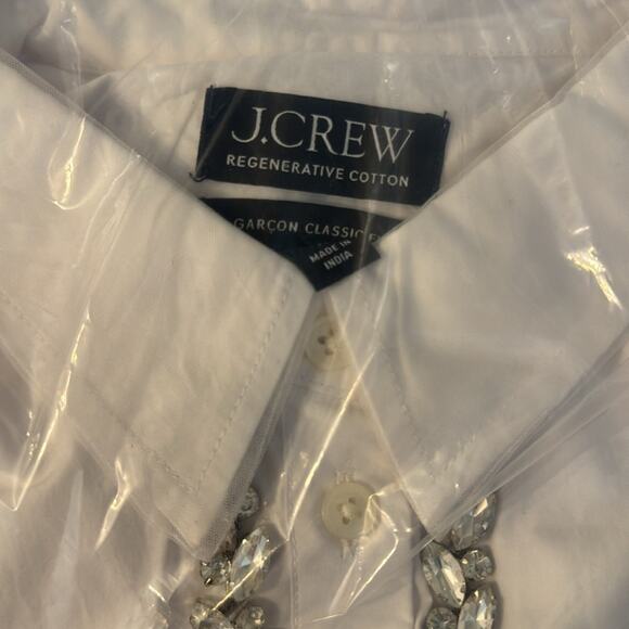 Embellished Garçon shirt with tulle in cotton poplin Size 10 CF452 - Picture 5 of 6